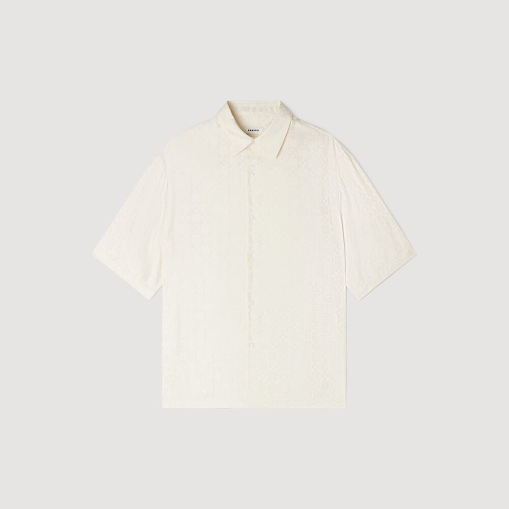 Sandro Chemise fluide square Cross – blanc – vue 6