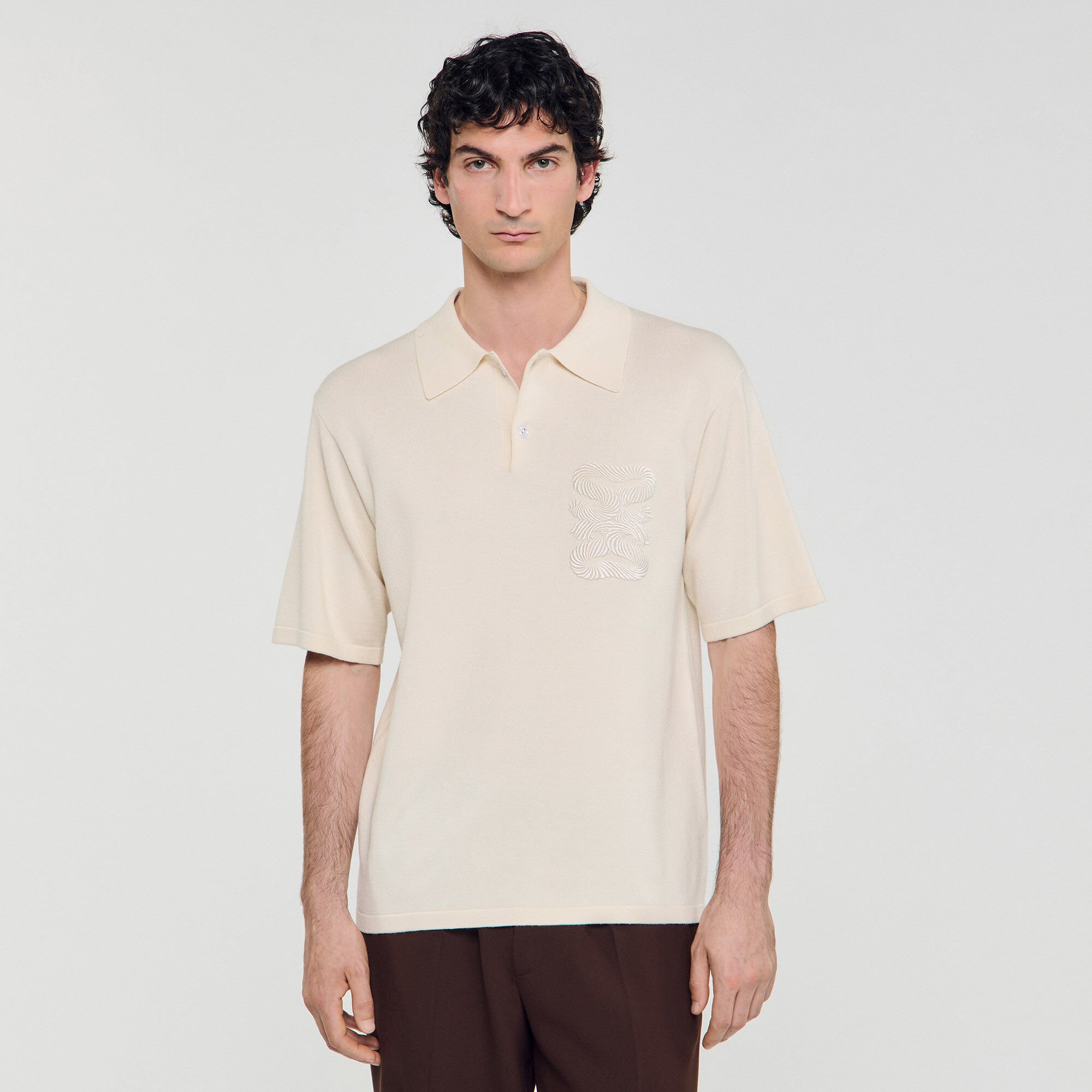 Polo à broderie corde