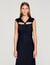 Robe longue satinée strassée