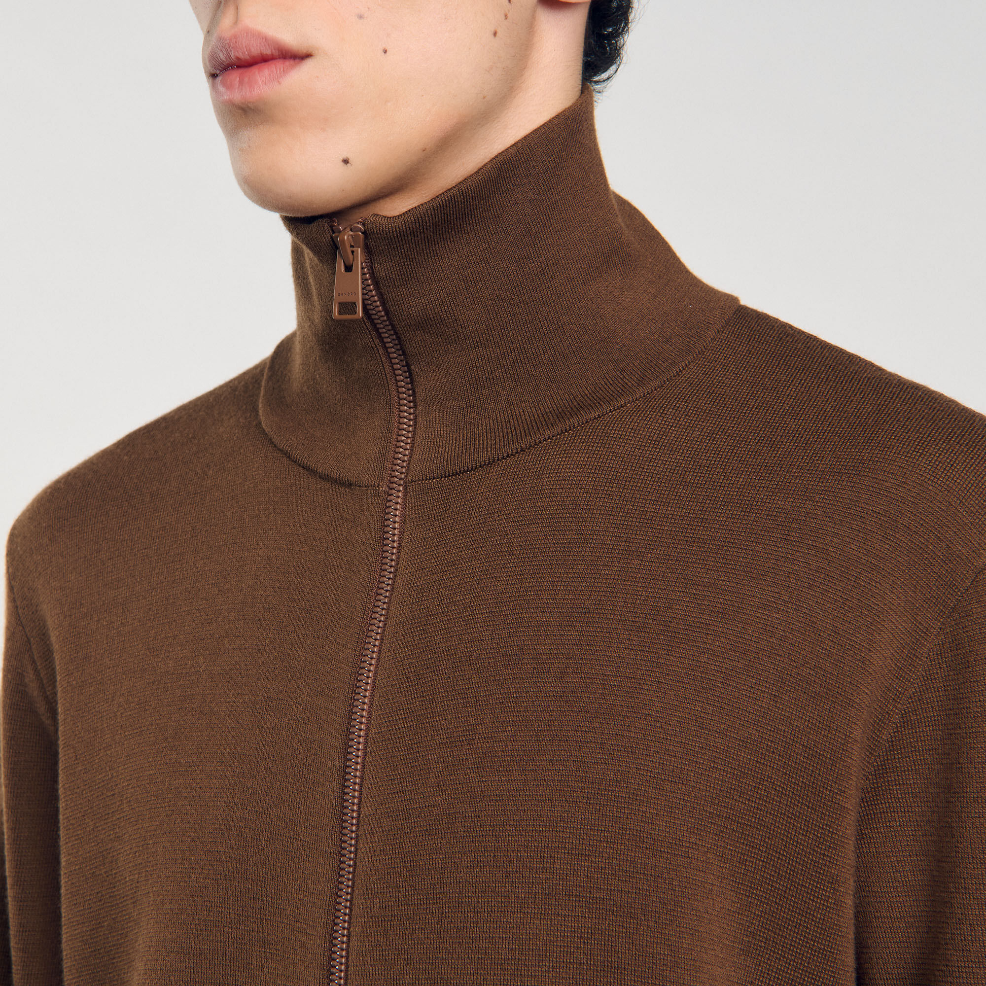 Cardigan en laine zipp&eacute; - Homme | Sandro Paris