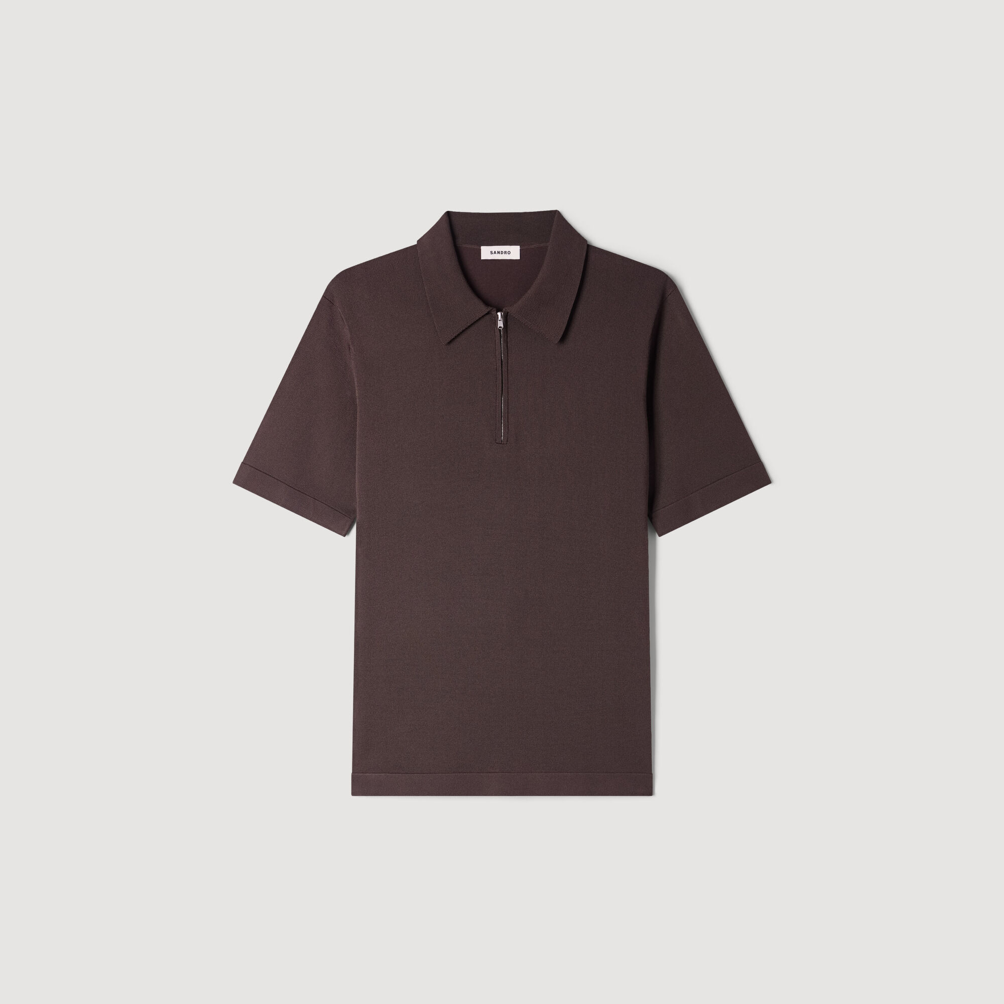 Polo zipp&eacute; en maille