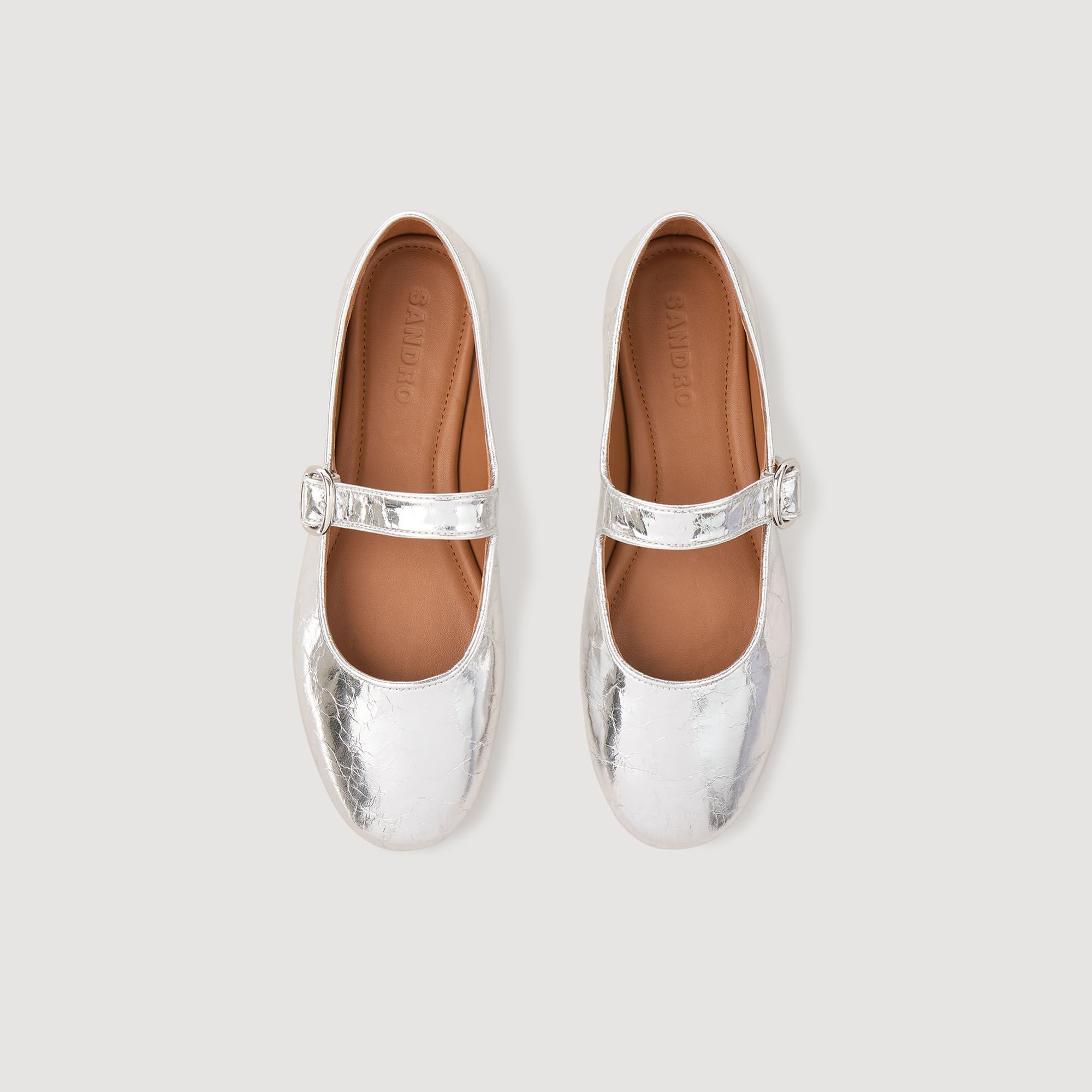 Ballerines en cuir brillant