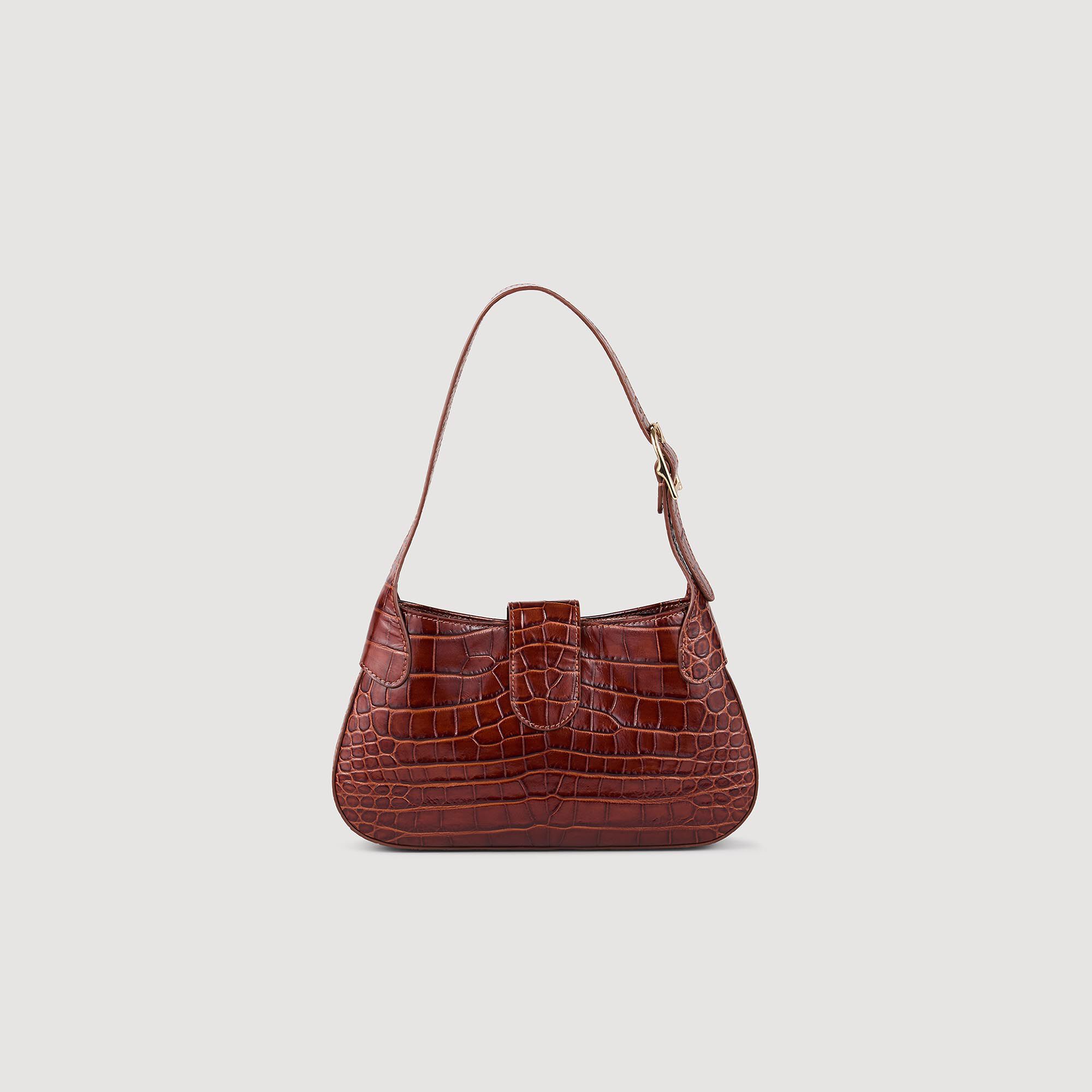 Sac Janet en cuir embossé façon croco