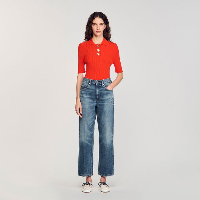 Pull à col polo 