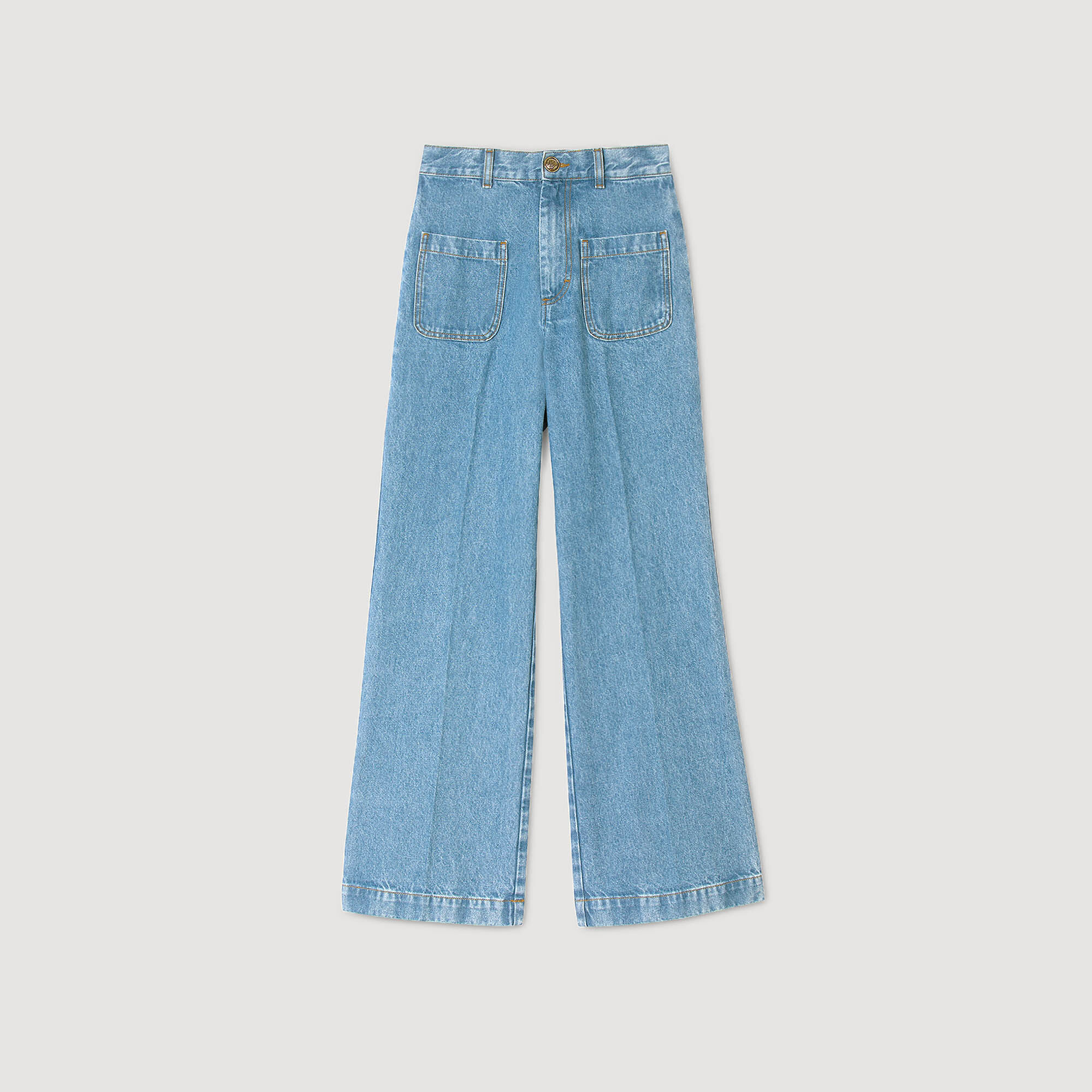Jean large taille haute