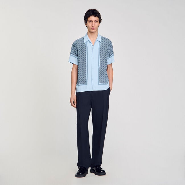 Chemise imprimée à manches courtes