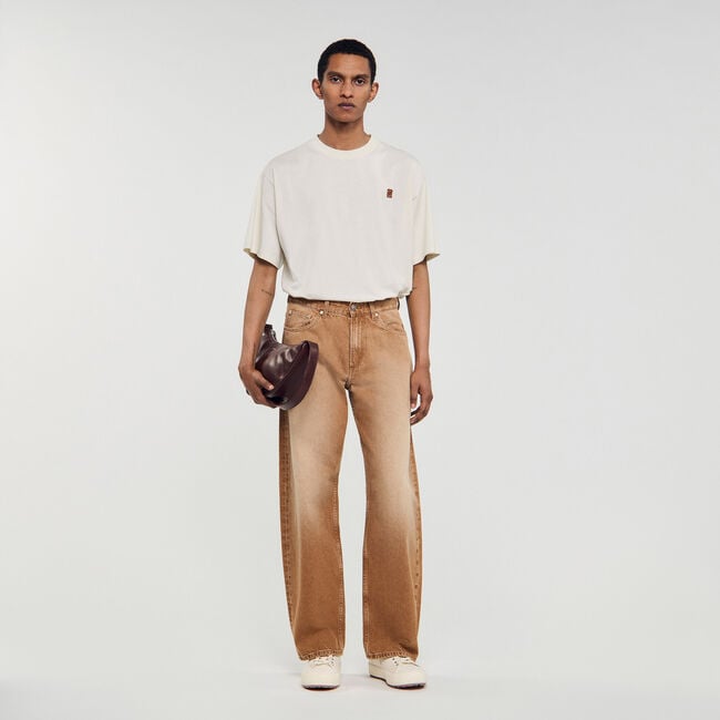 Jean baggy en coton délavé