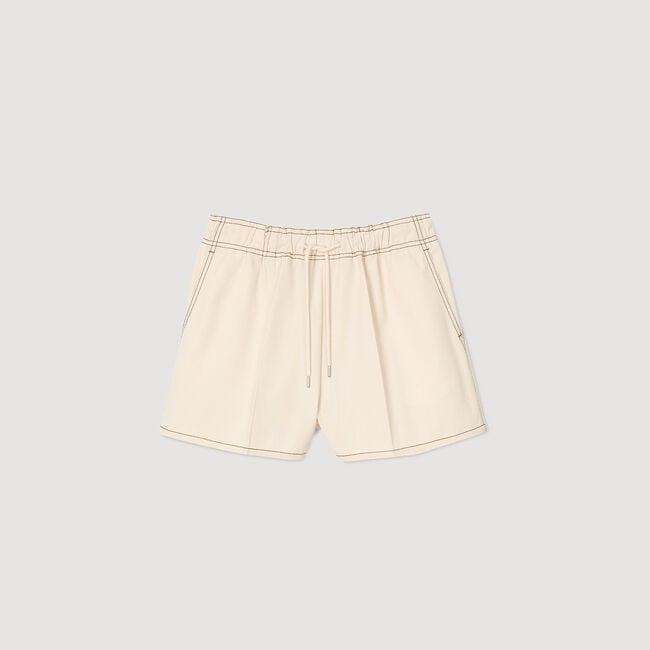 Short en denim élastiqué