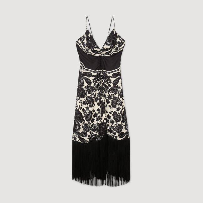 Robe longue à imprimé fleuri hawaïen