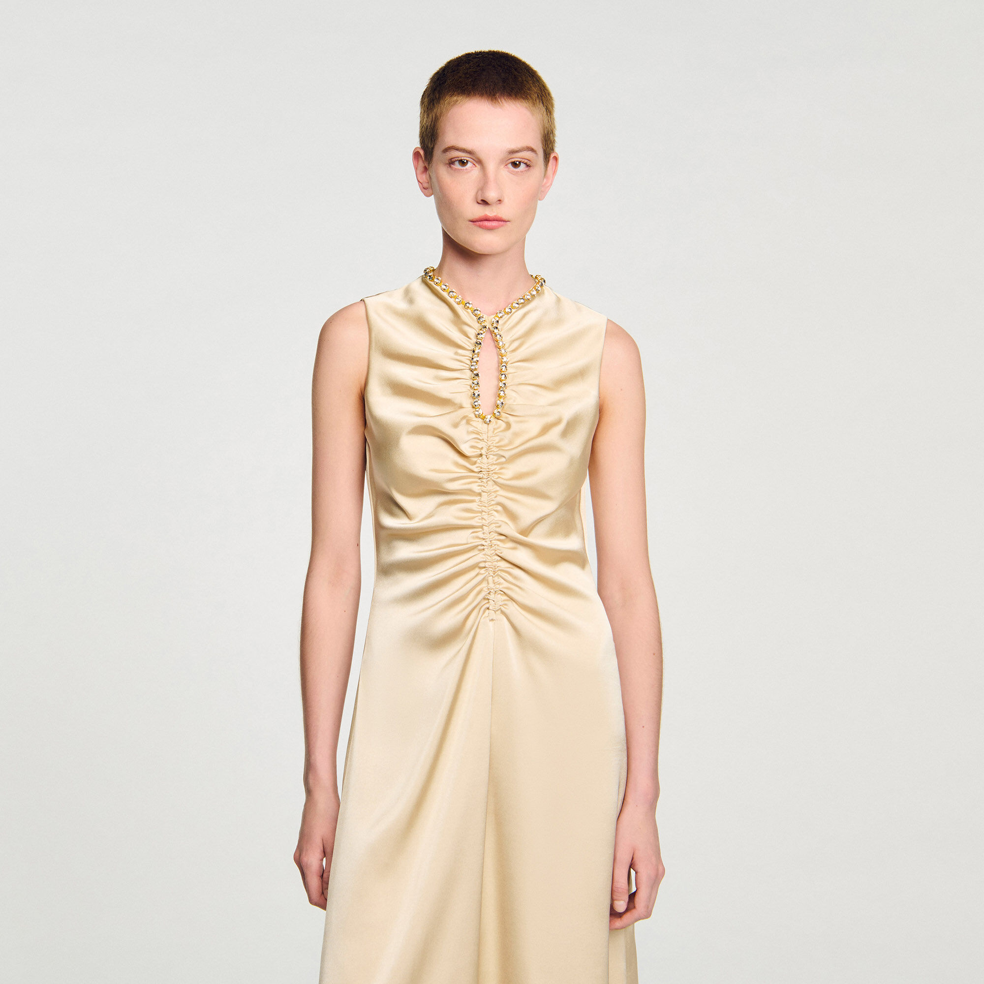 Robe midi à strass