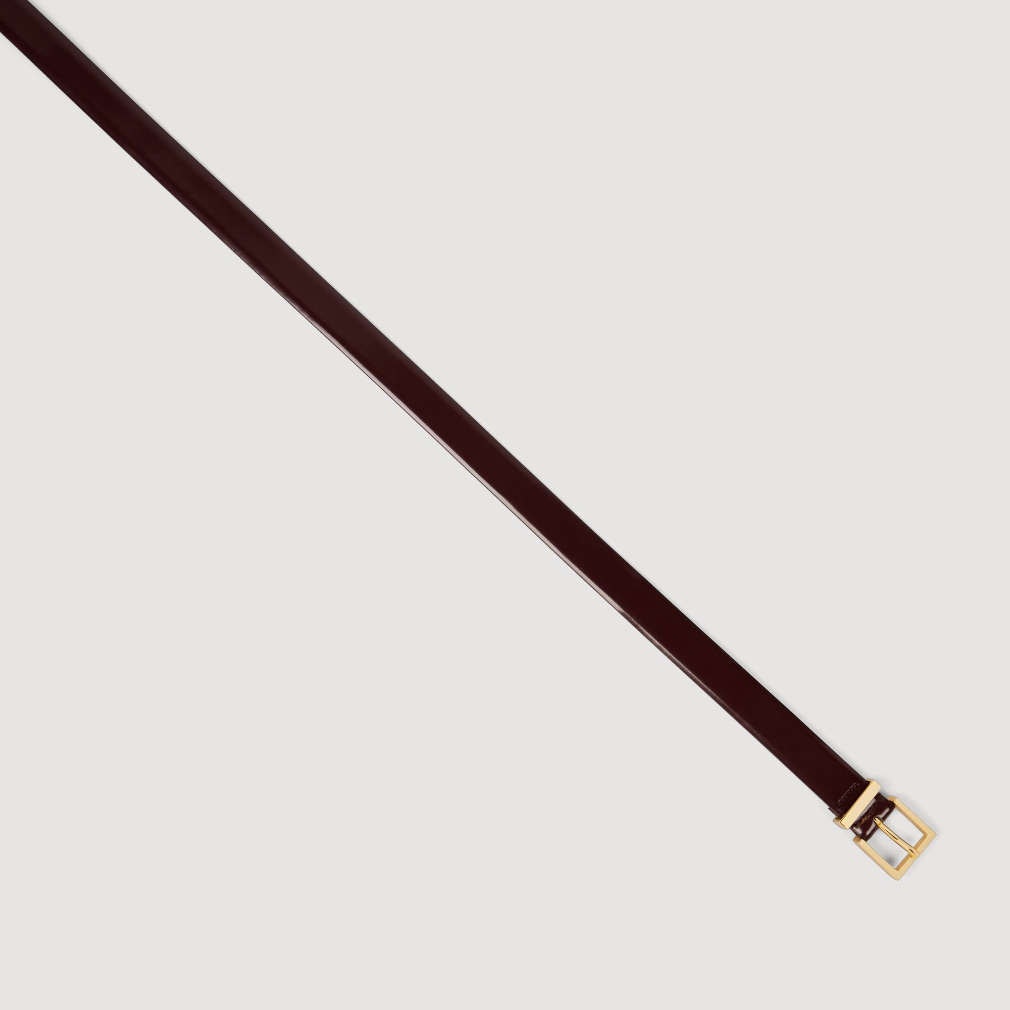 Ceinture en cuir lisse boucle métal