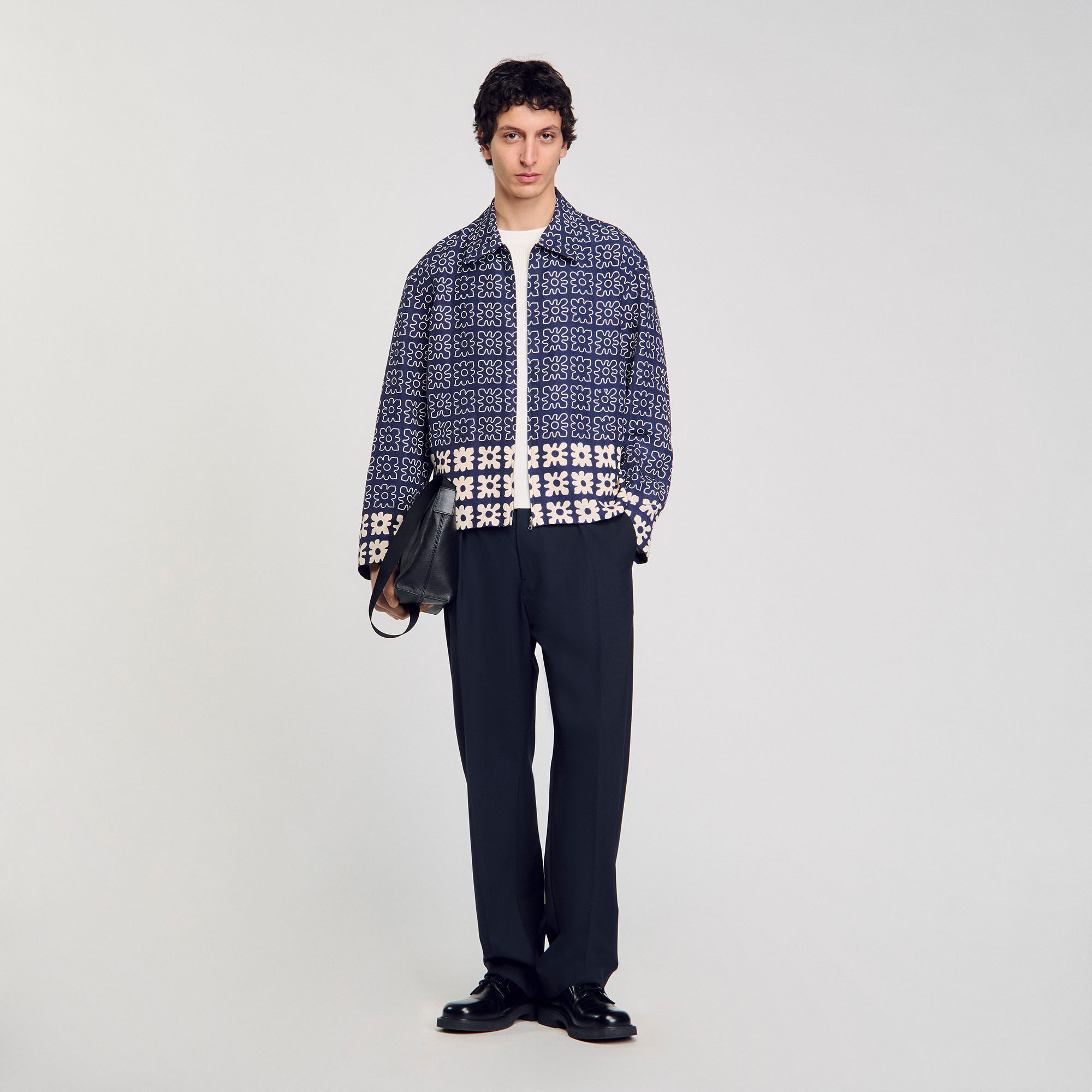 Blouson à imprimé fleuri