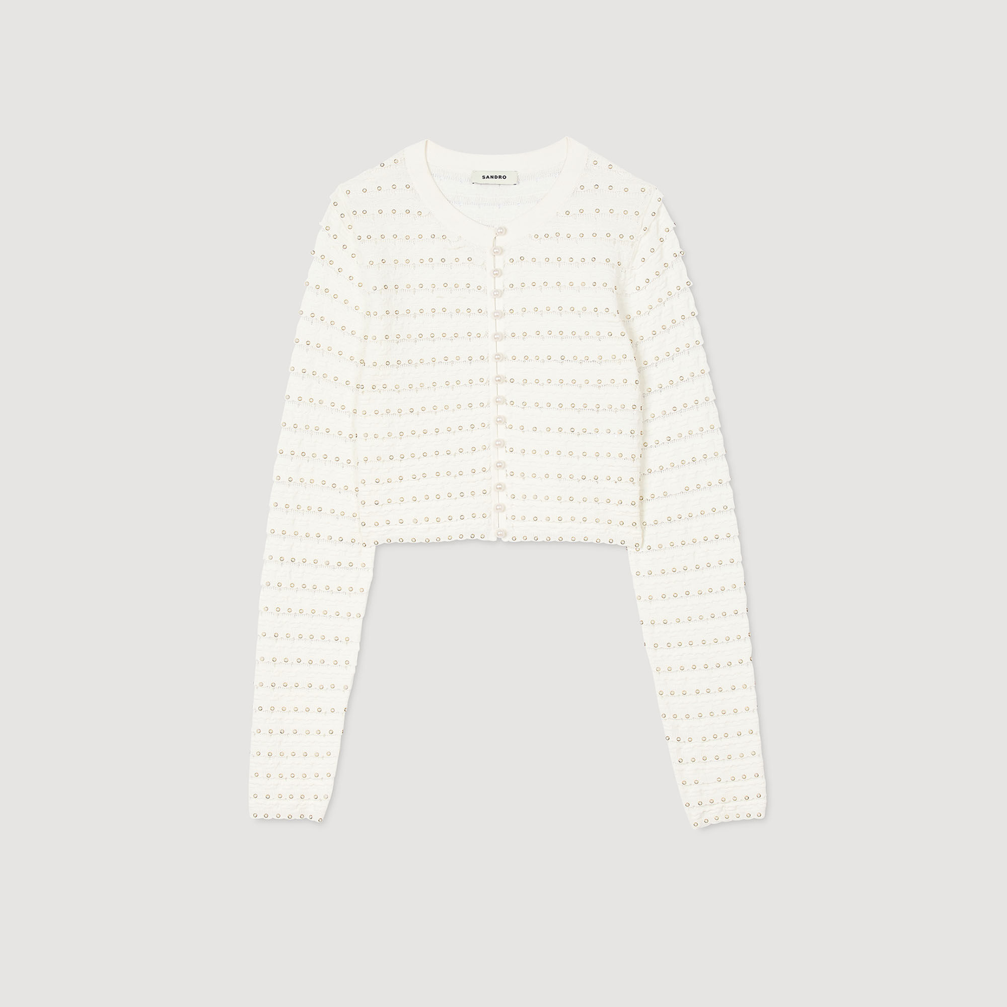 Cardigan à détails perlés