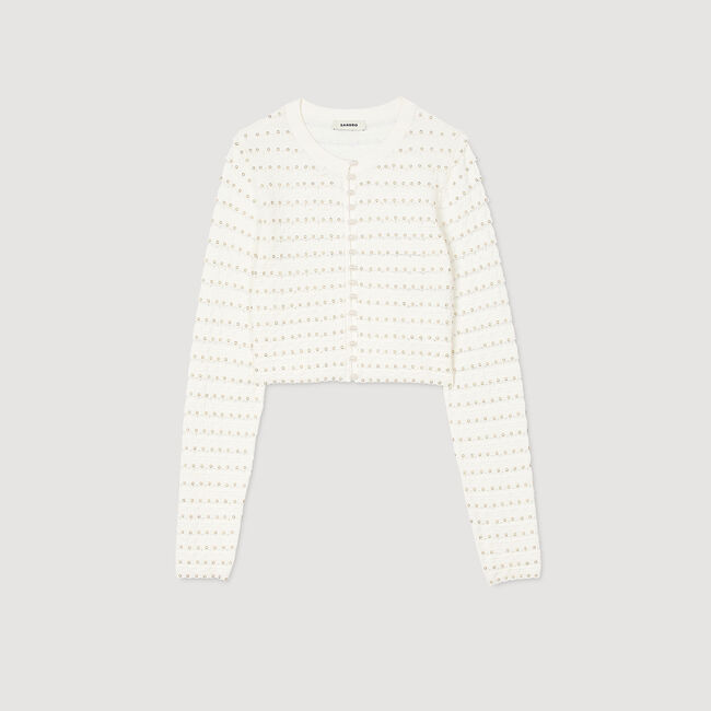 Cardigan à détails perlés