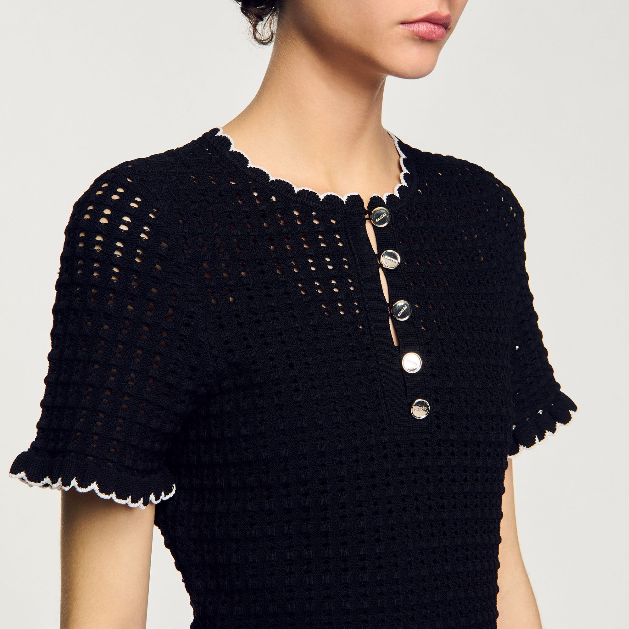 Robe courte en maille 