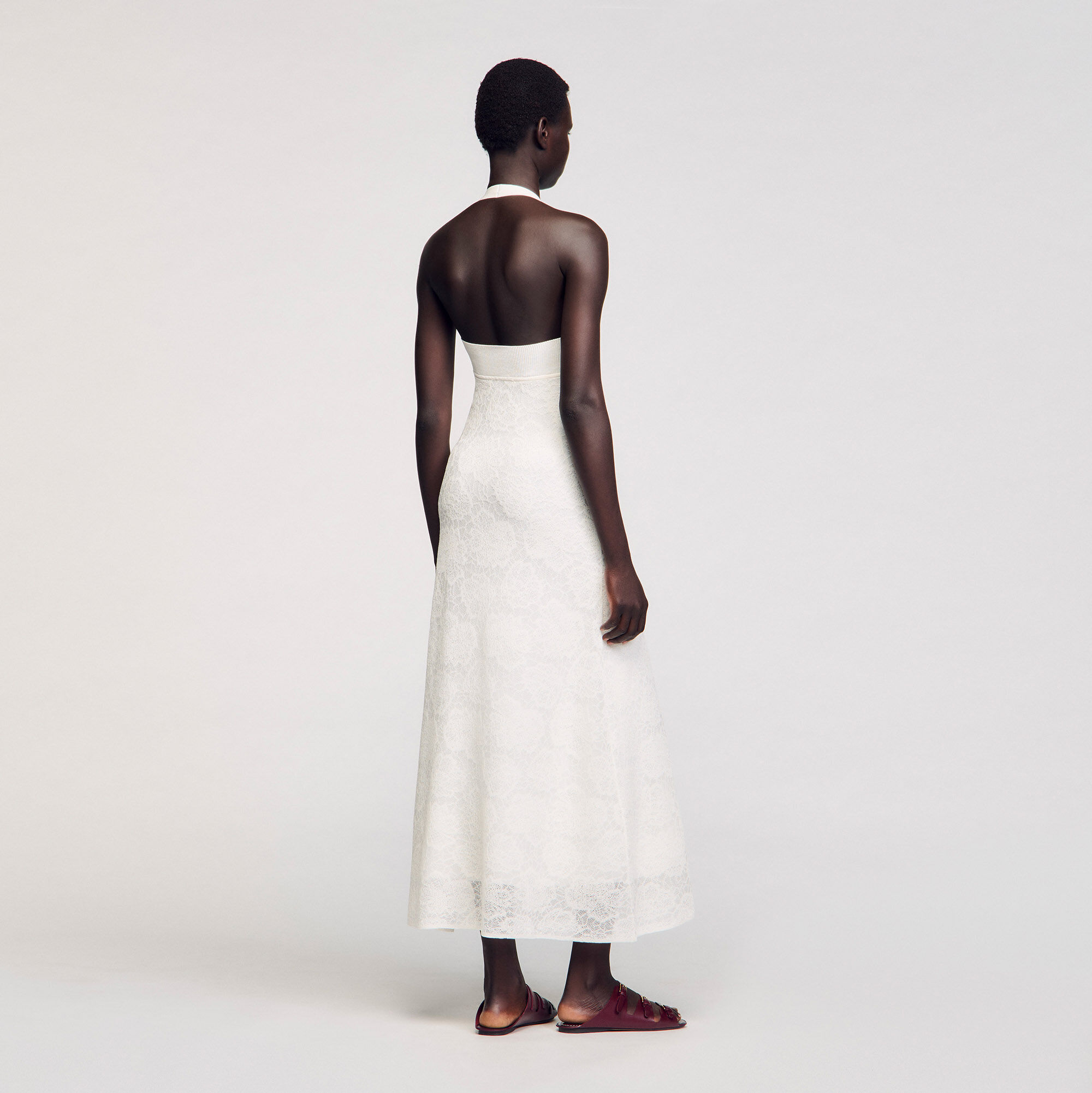 sandro★ROBE LONGUE EN MAILLE A STUDS ワンピース Robe longue en maille à studs Noir Sandro - Femme SFPRO04090