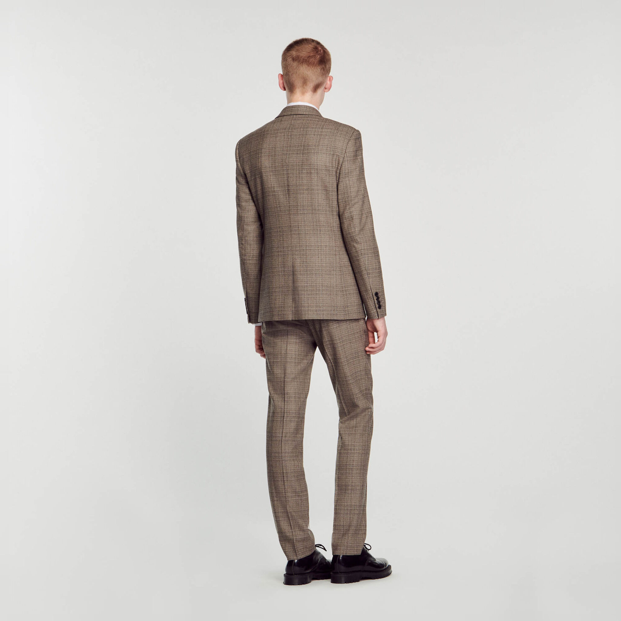 Veste  de costume à carreaux en laine