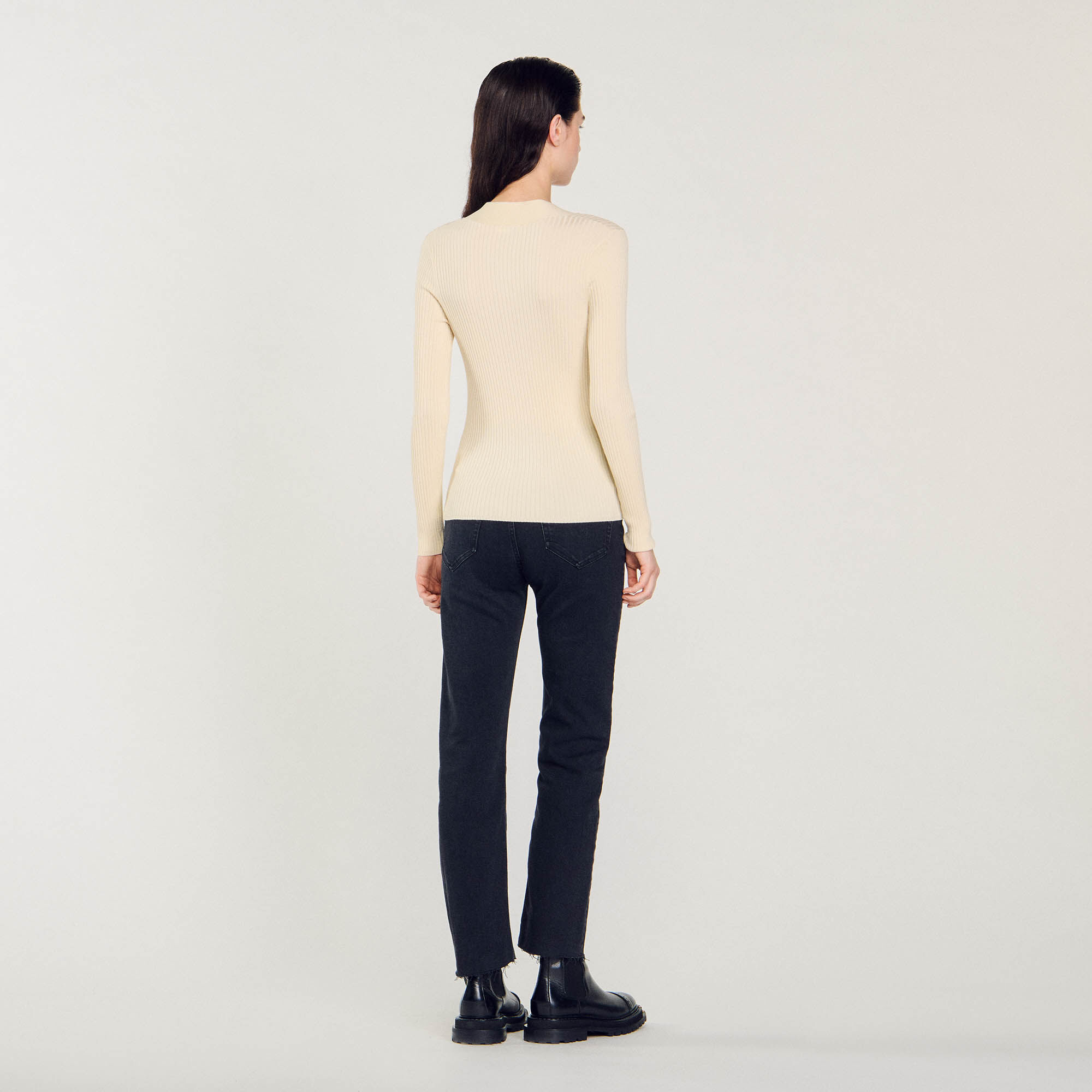 Cardigan en maille côtelée