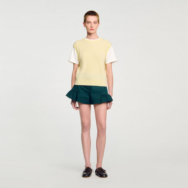 Pull 2 en 1 bicolore