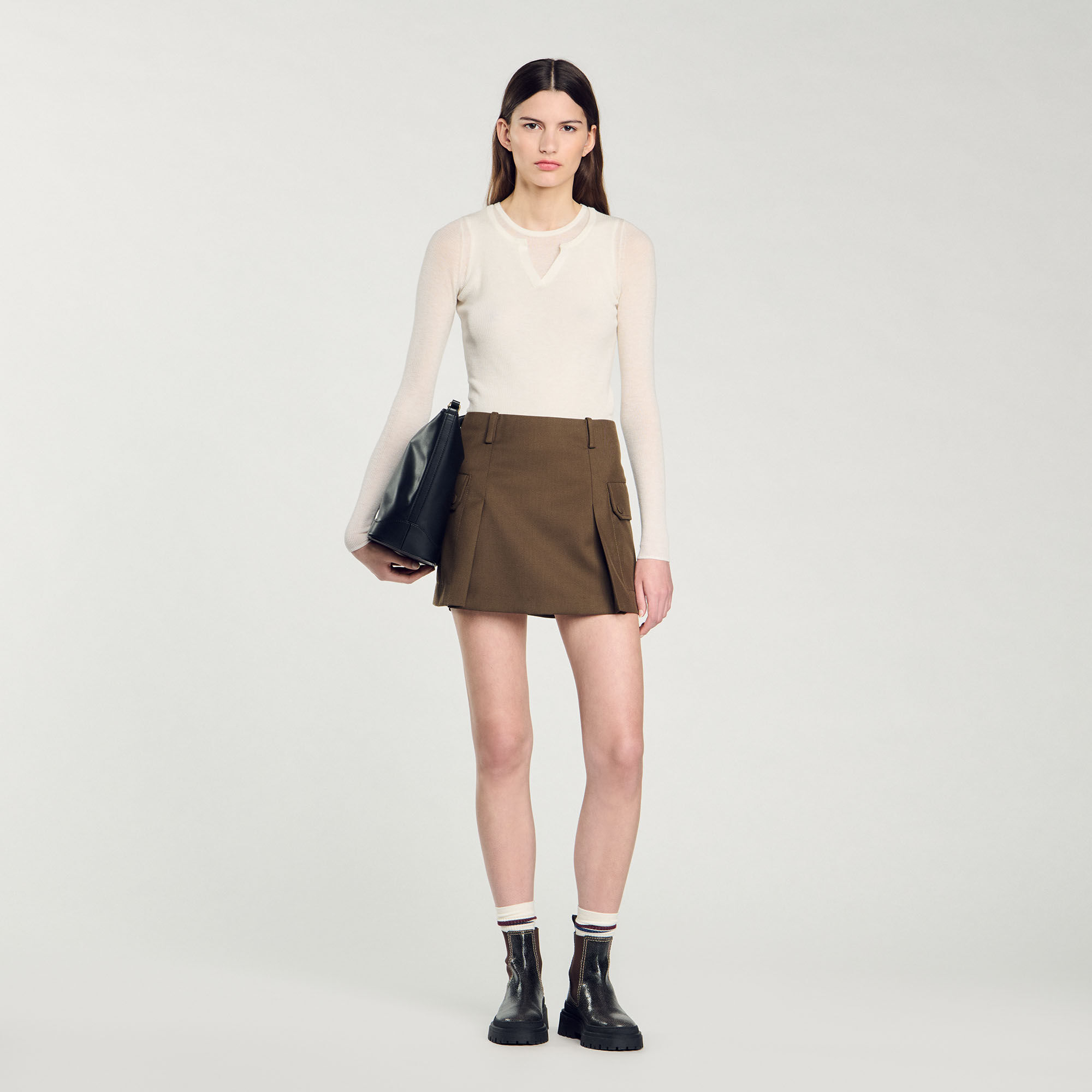 Jupe courte a poches Green Women Sandro Paris