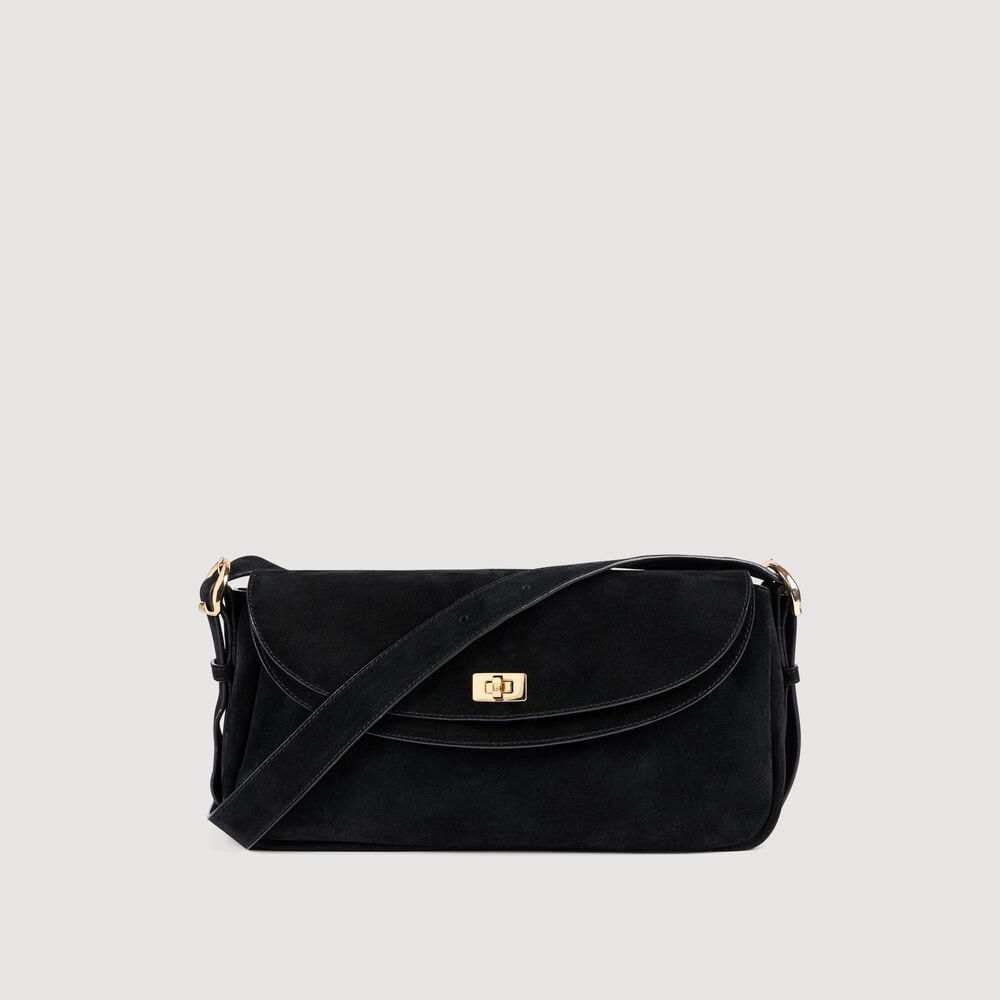Sandro Tasche LE MAMBO aus Wildleder – Schwarz – Ansicht 9