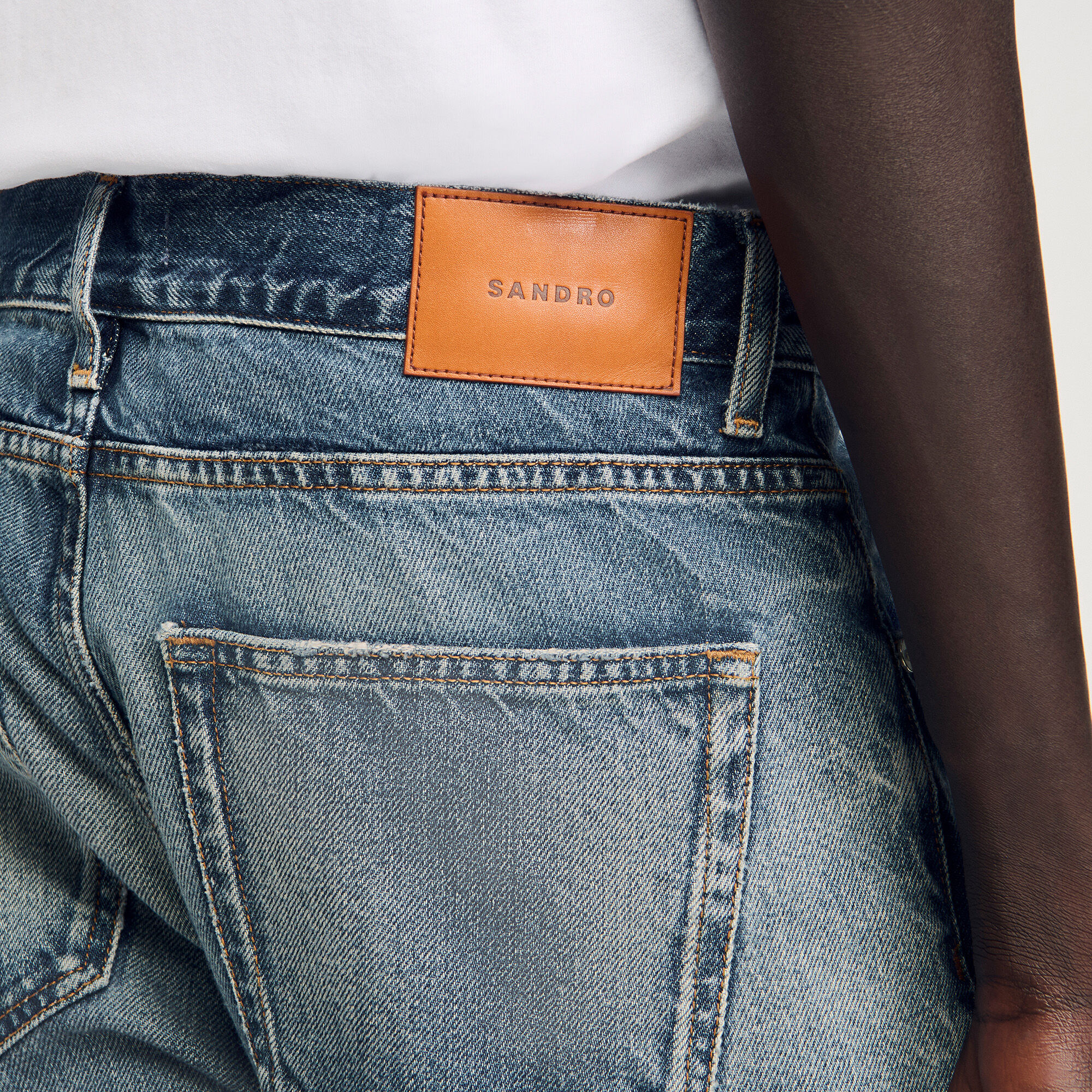 Jean regular délavé