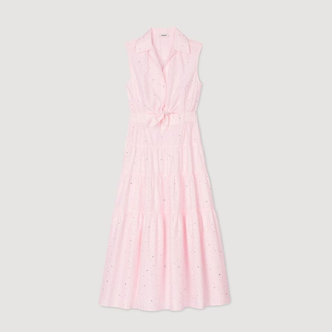 Robe longue nouée ornée de strass