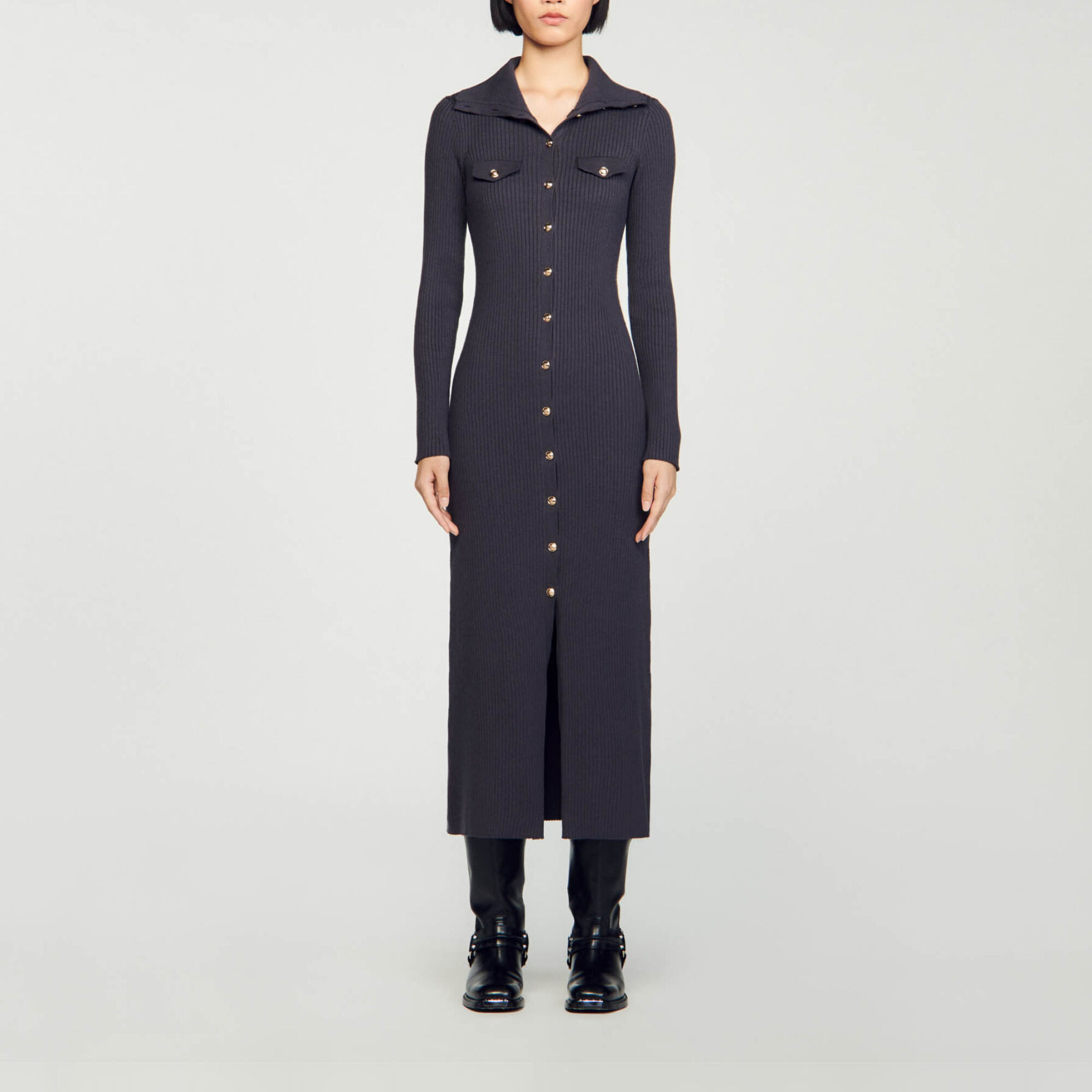 Robe longue en maille