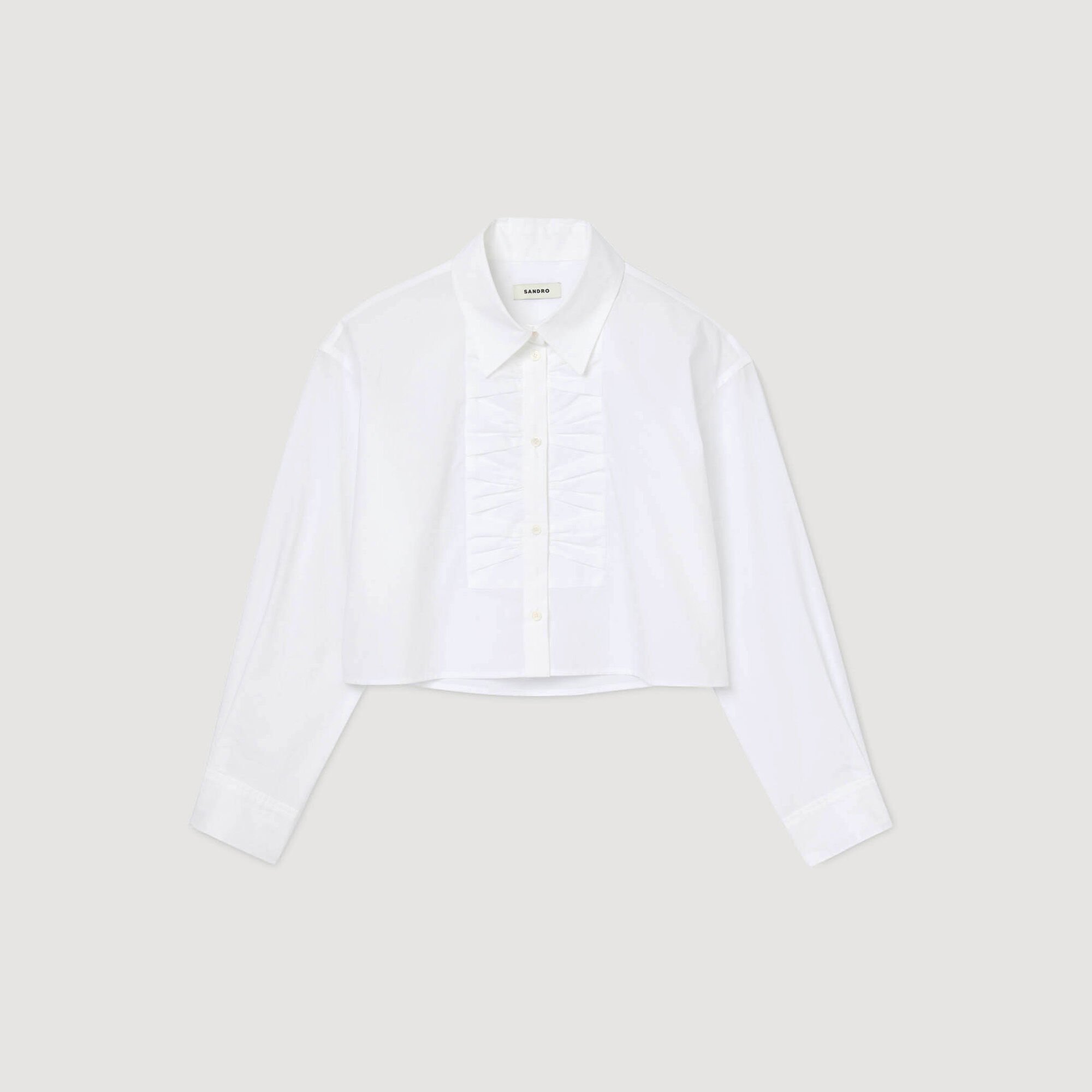 Chemise courte à détails nœuds