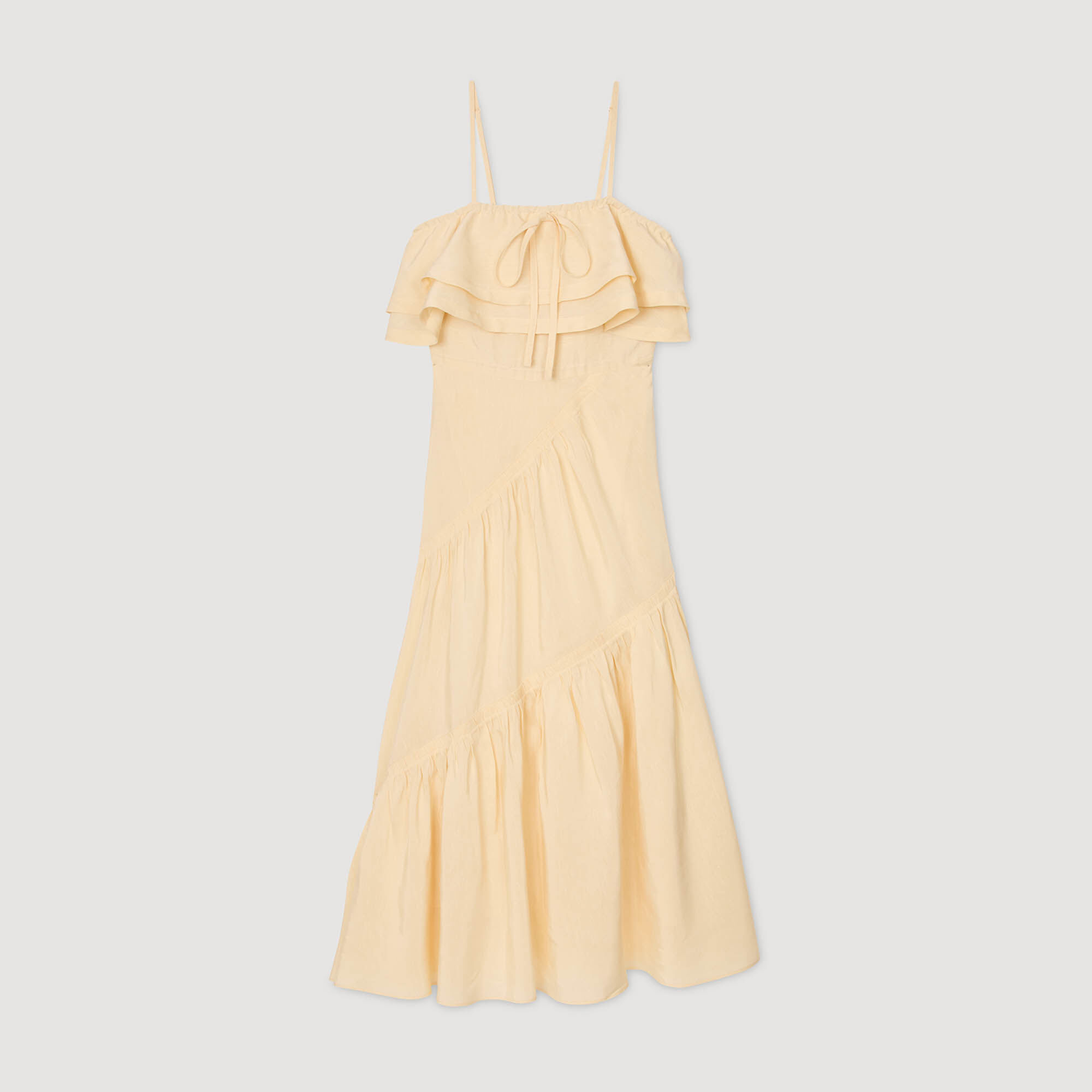 Robe longue à volants