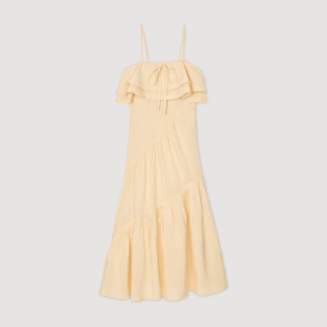 Robe longue à volants