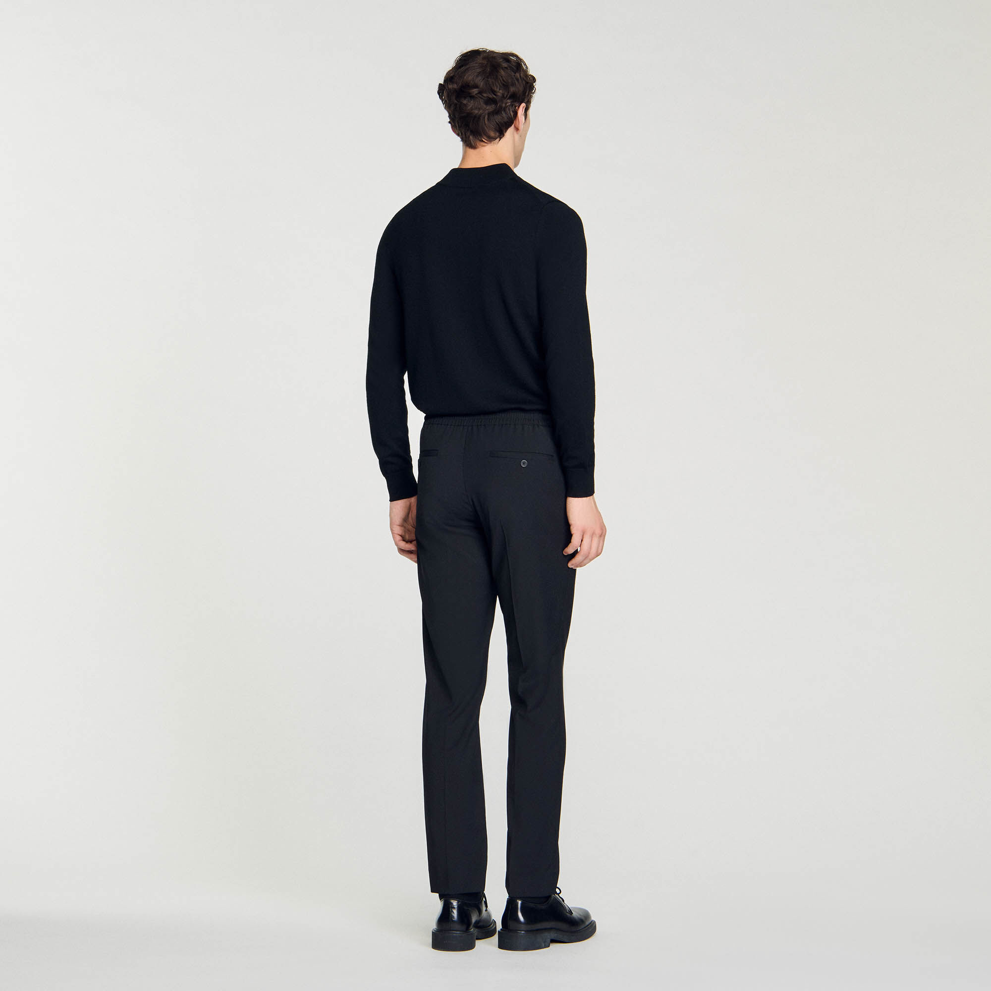 Pantalon droit élastiqué