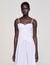 Robe longue à bustier drapé