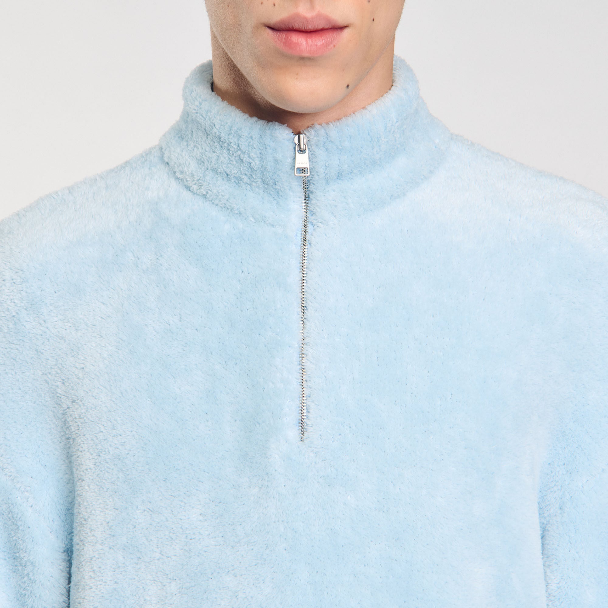 Pull en polaire boucl&eacute;e - Homme | Sandro Paris