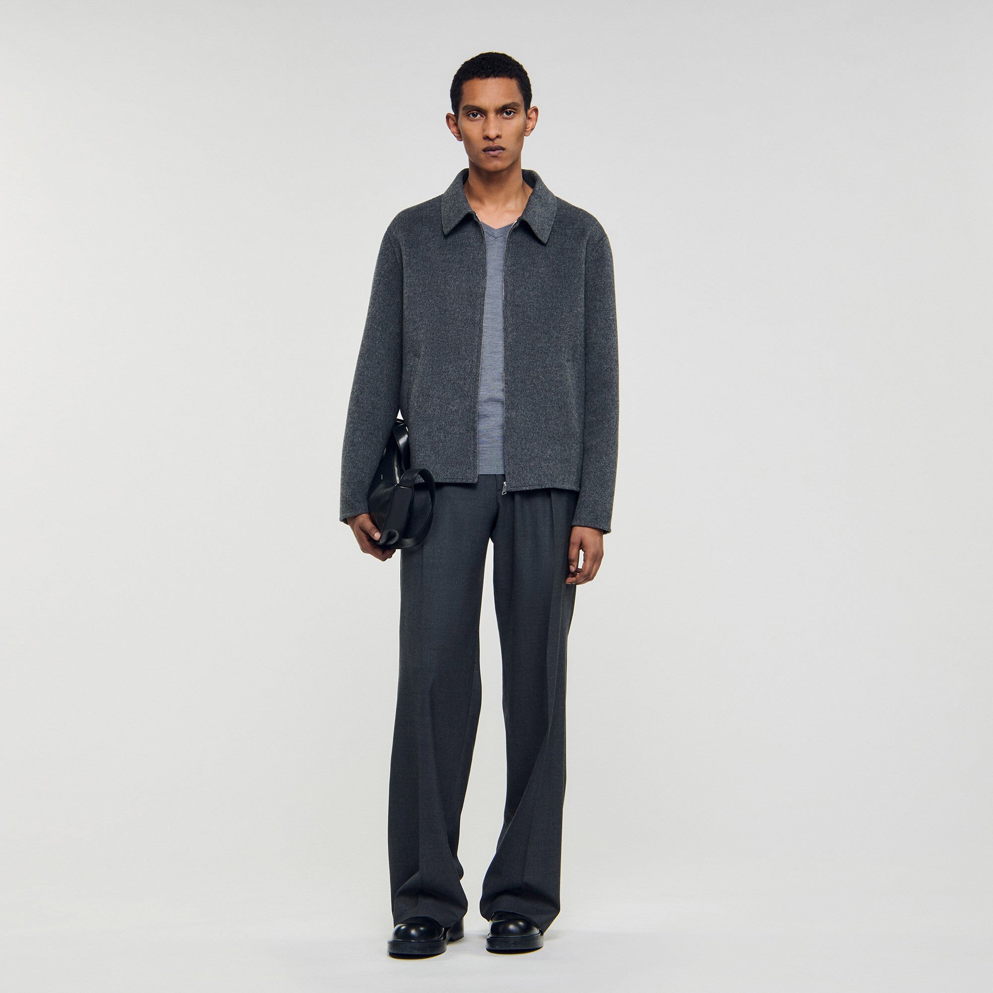 Blouson en laine double face