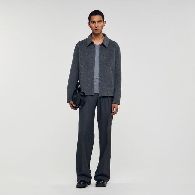 Blouson en laine double face
