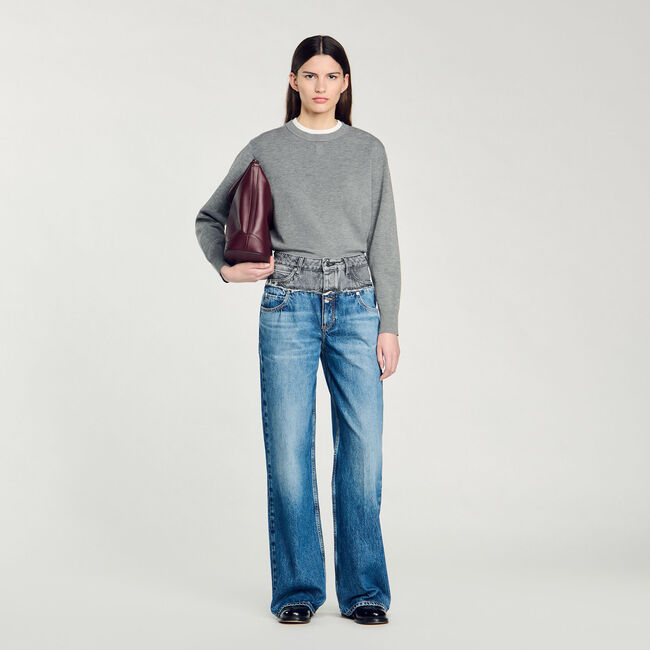 Jean double ceinture