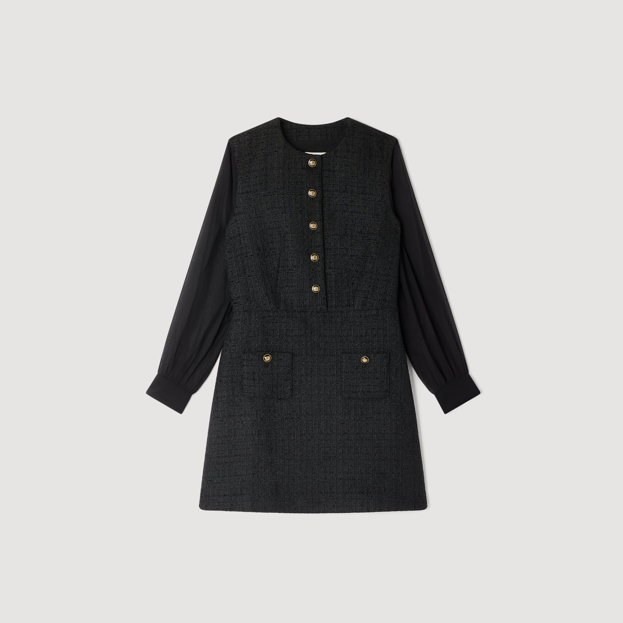 Robe courte à manches longues