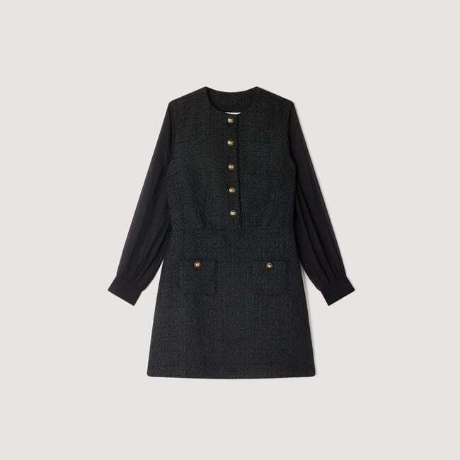 Robe courte à manches longues