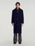 Manteau long en laine et cachemire