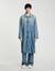 Manteau long en jean délavé 