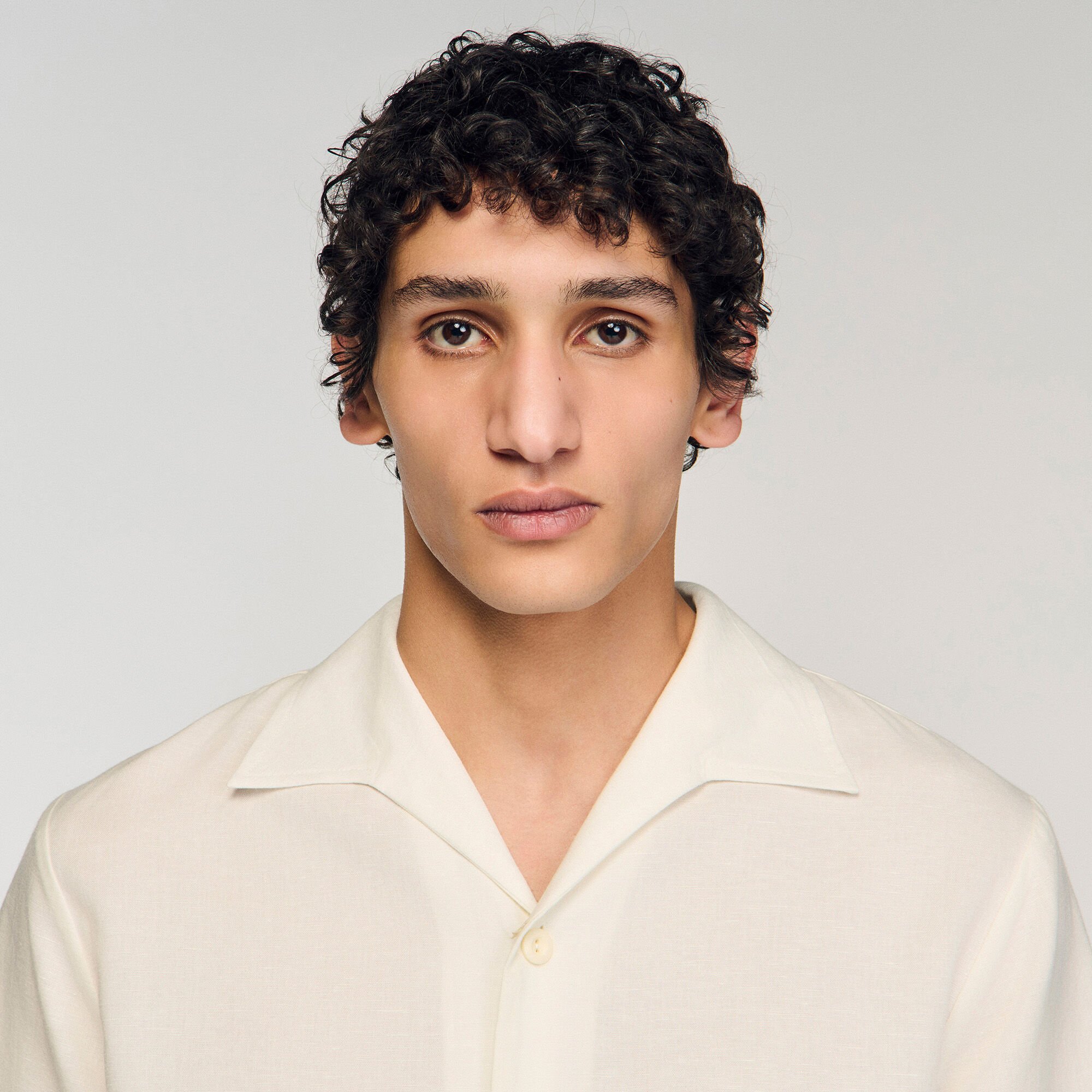 Chemise en coton et lin