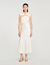 Robe longue satinée strassée