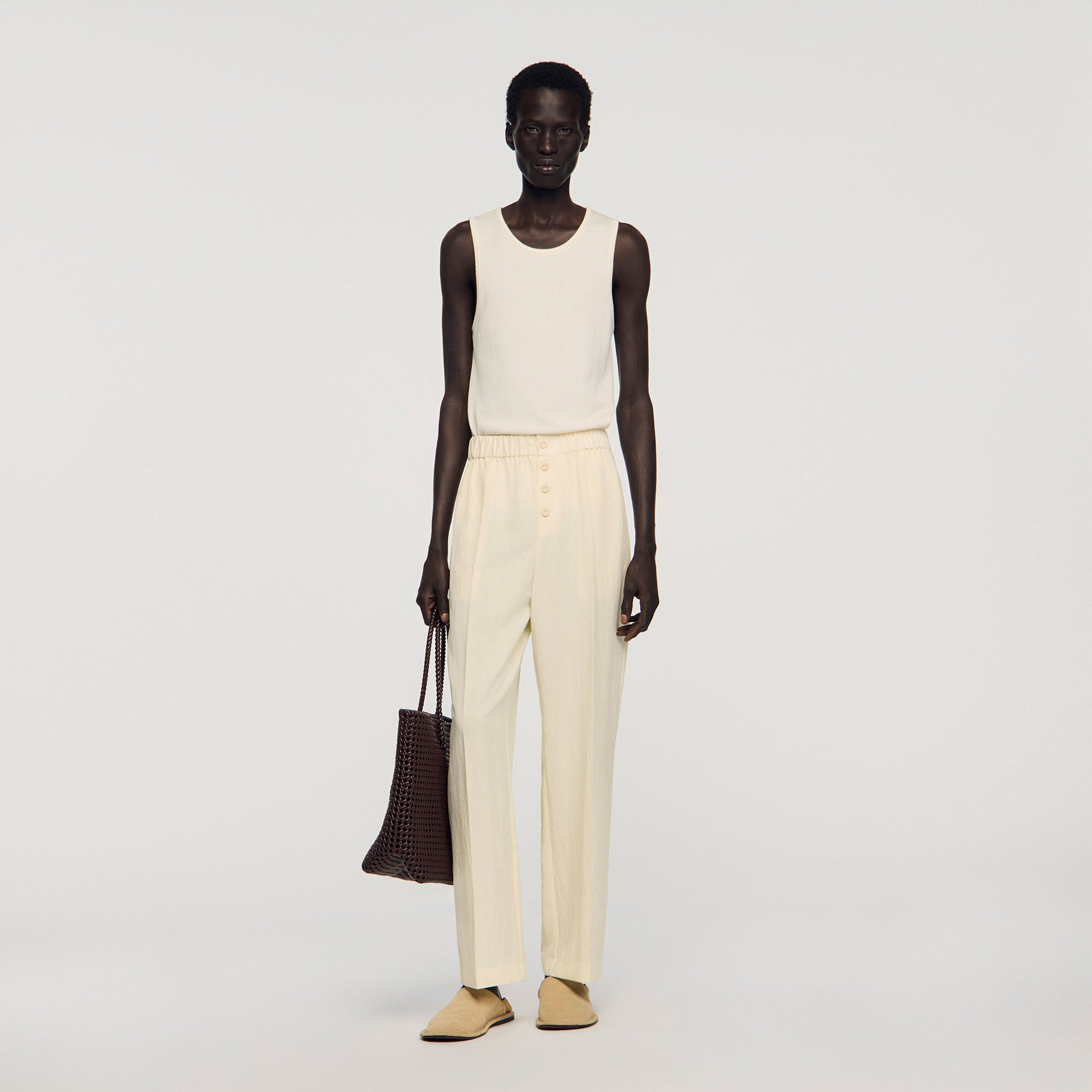 Pantalon fluide &eacute;lastiqu&eacute;