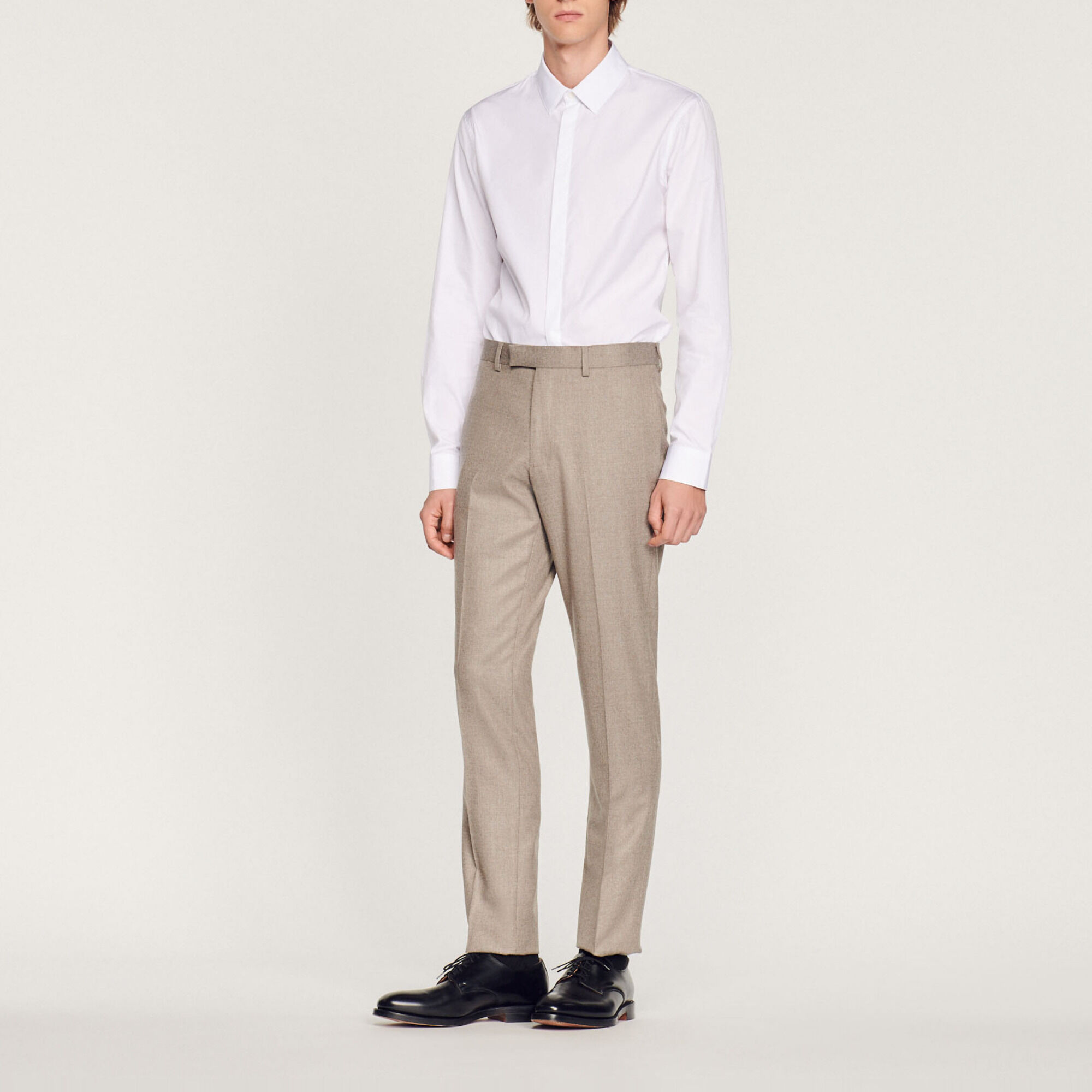 Pantalon de costume en flanelle