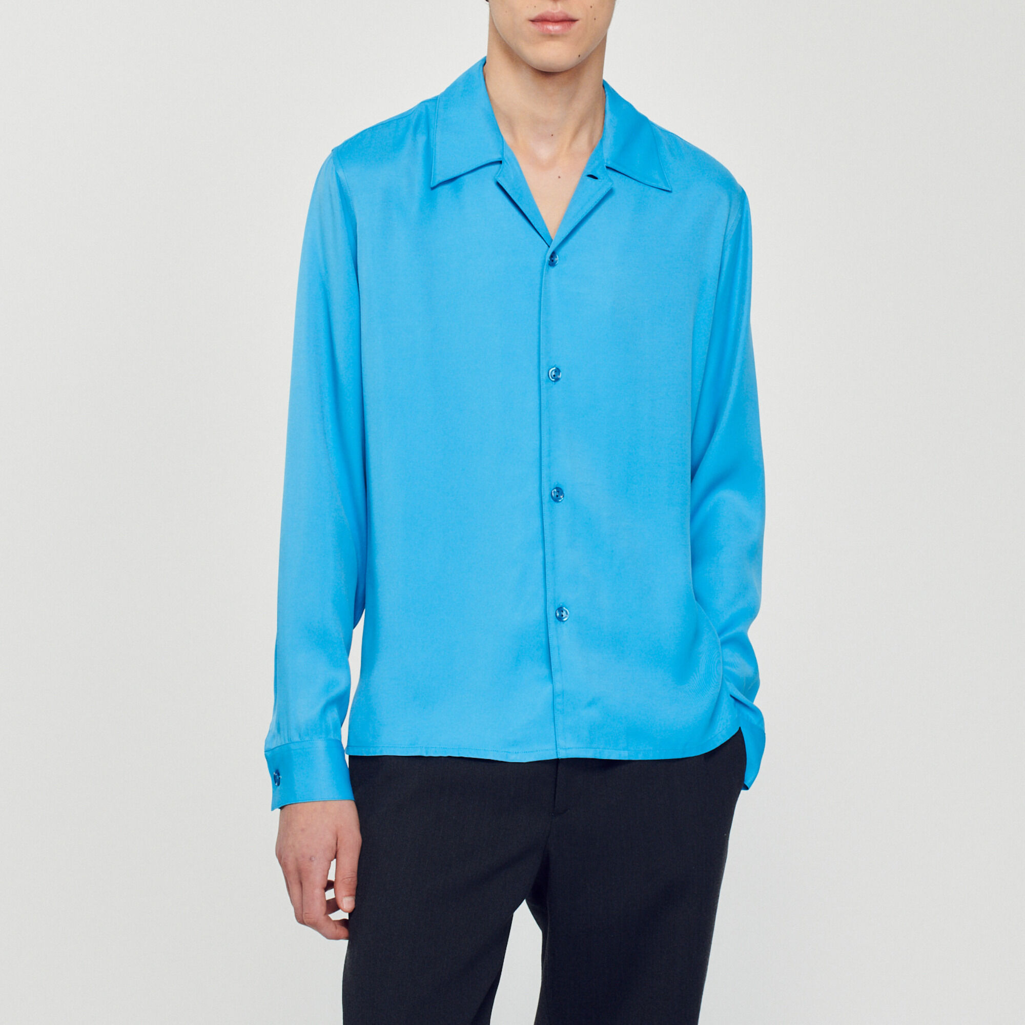 Chemise fluide col requin Homme