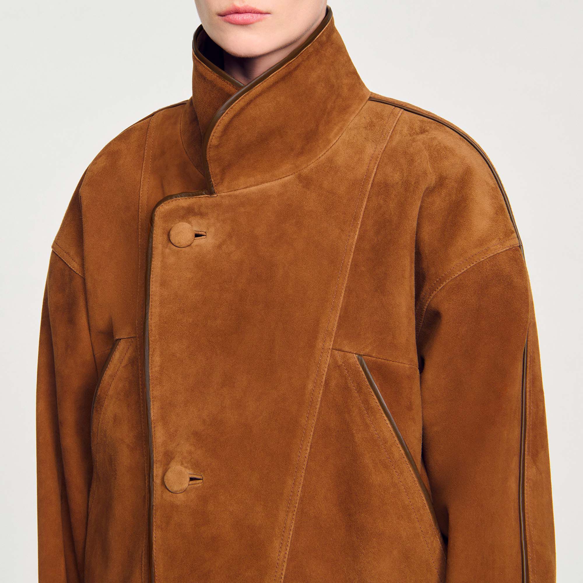 Blouson en daim oversize
