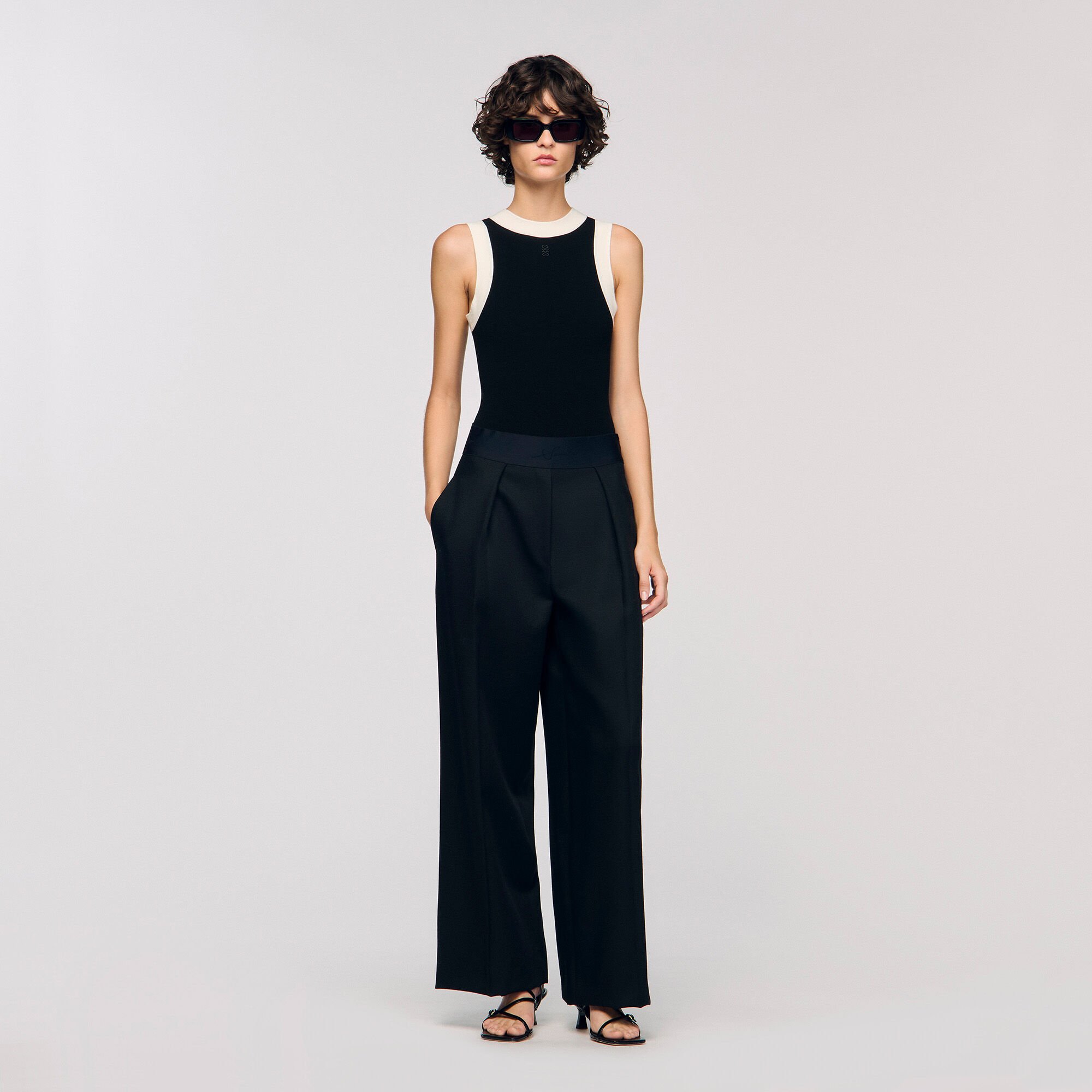 Body en maille bicolore