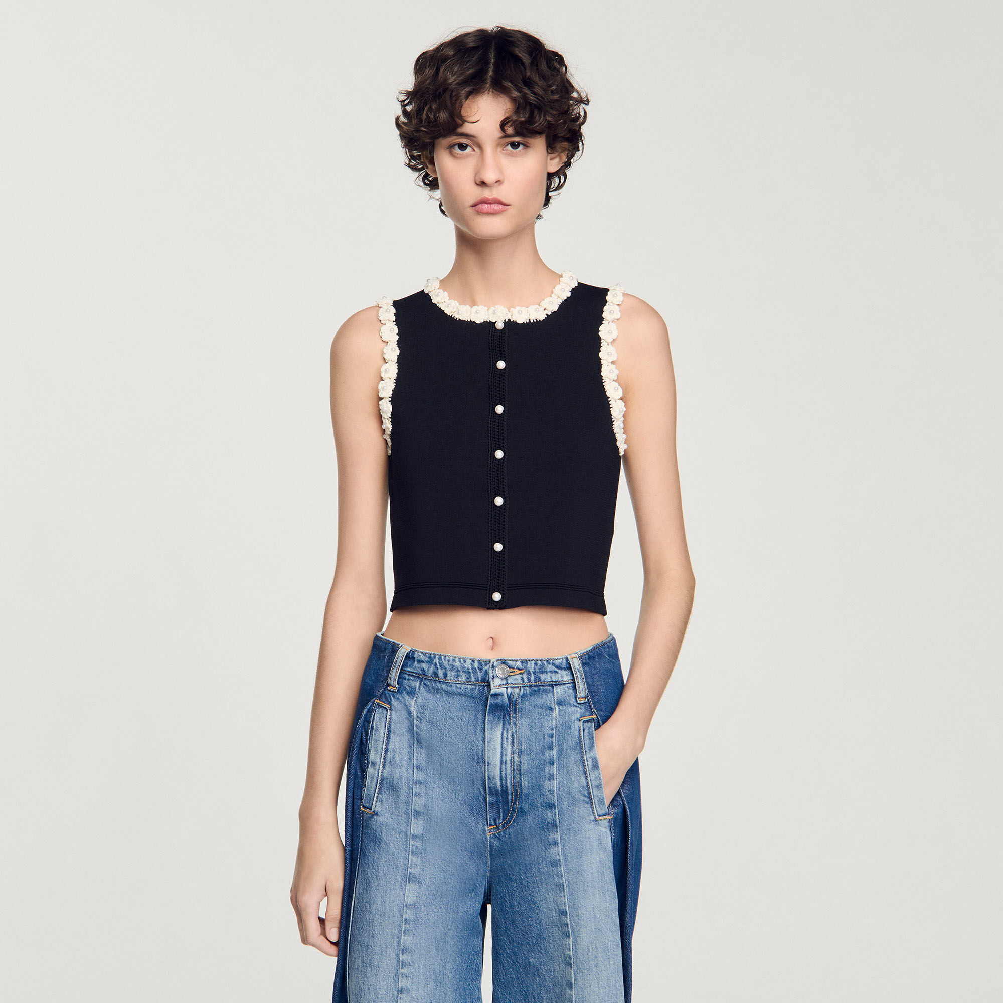 Gilet à détails crochetés 
