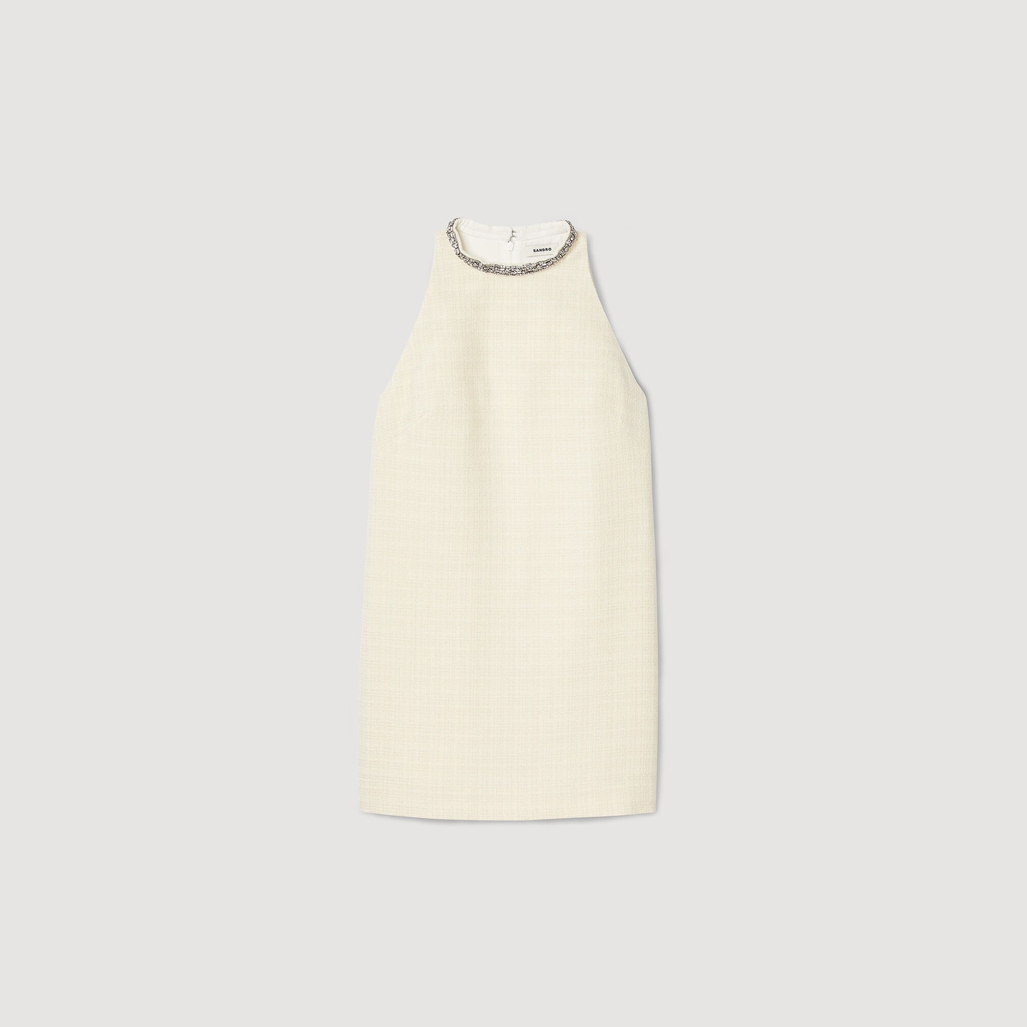 Robe à col bijoux
